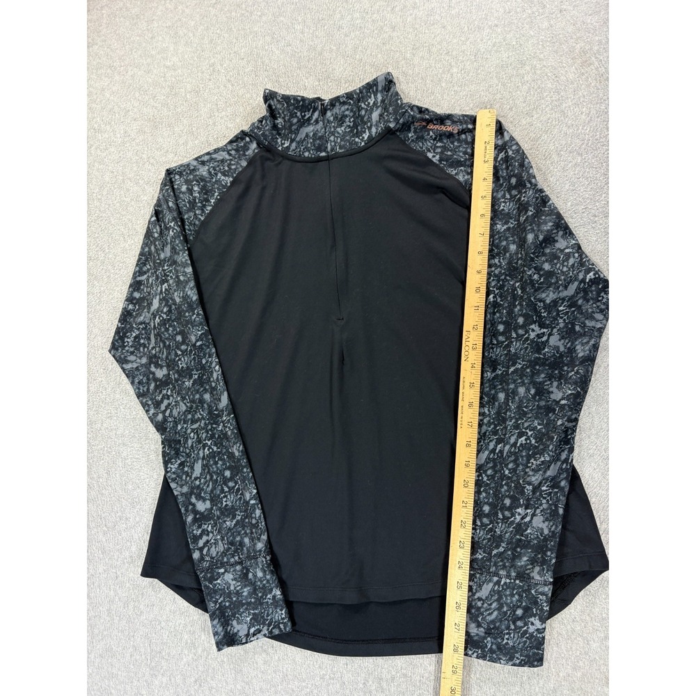 NWT Brooks DASH 1/2 Zip Long Sleeve Running Shirt (Women's 2XL) Black - Picture 6 of 13